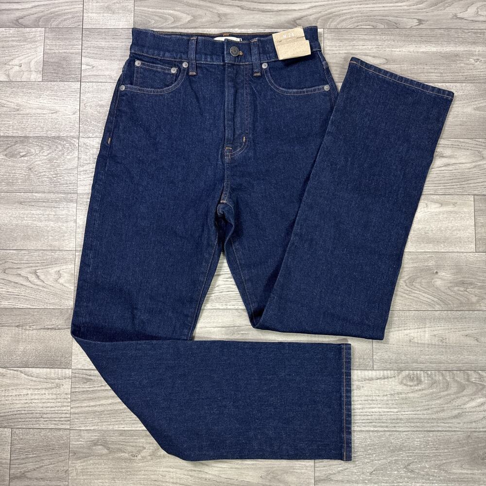 Madewell 90's Straight Denim Jeans High Rise Dark Wash sz 24